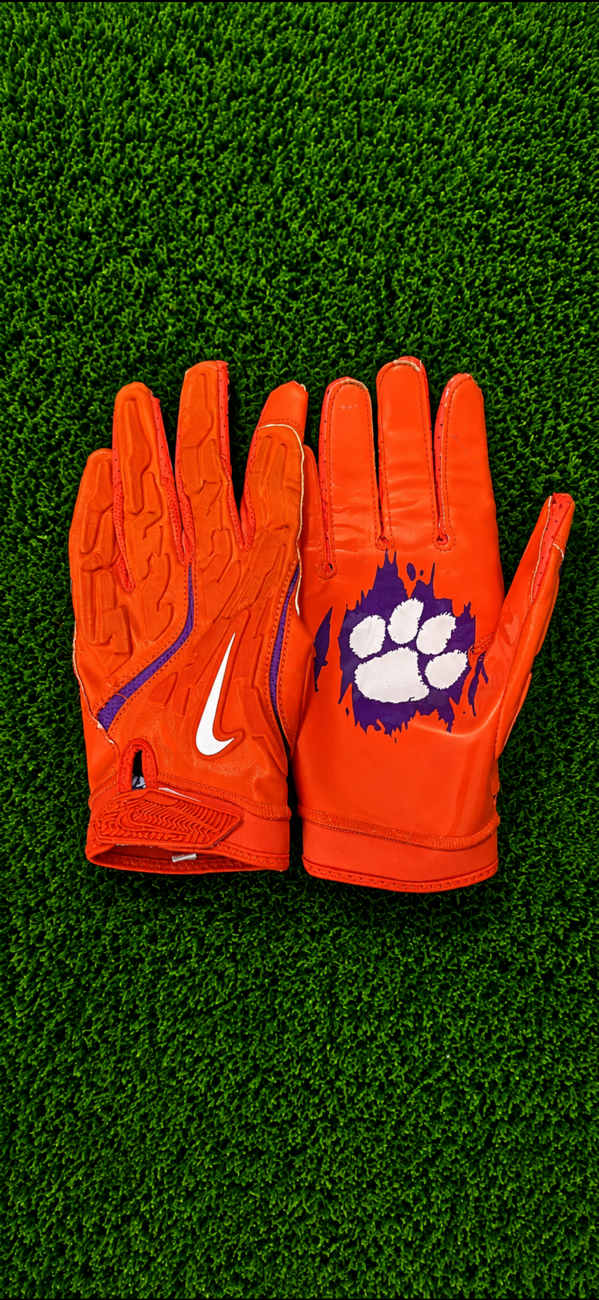 Orange Clemson Gloves
